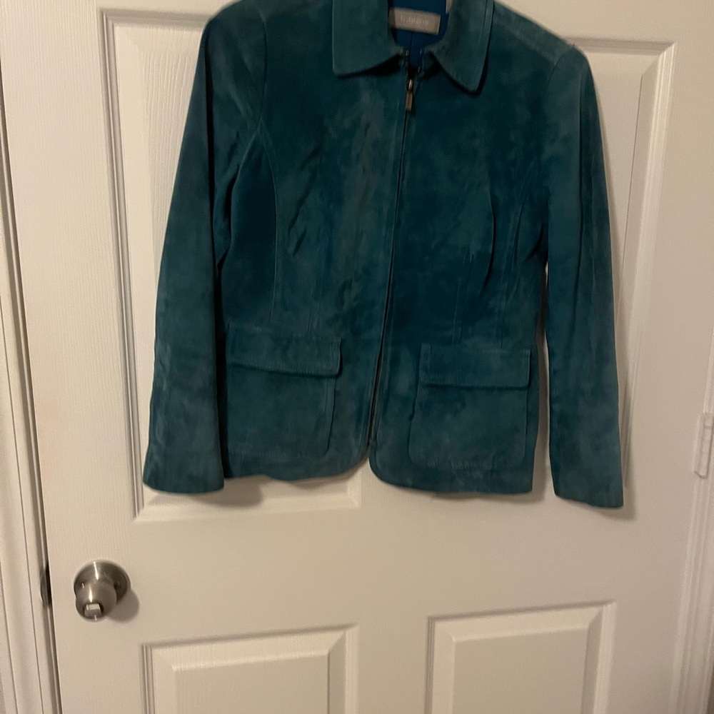 Suede Teal Women's Jacket